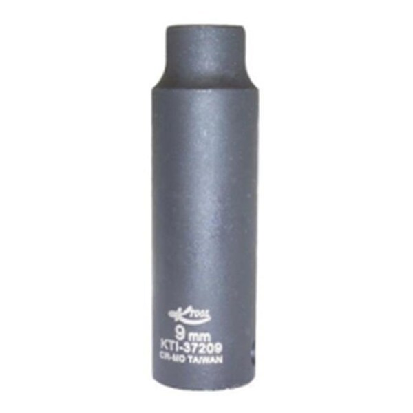 K Tool International KTI-37209 0.37 in. Drive 6 Point Deep Impact Socket; 9 mm